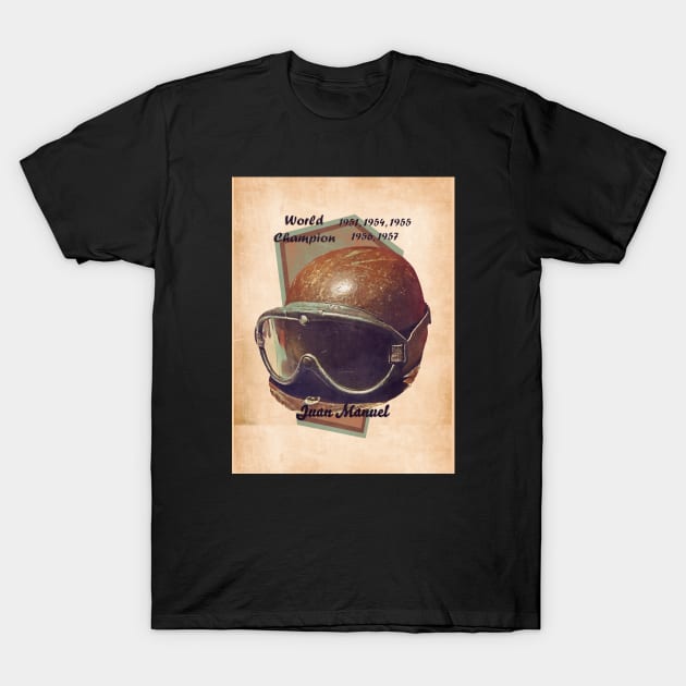 1951Juan Manuel Fangio T-Shirt by Popcult Posters